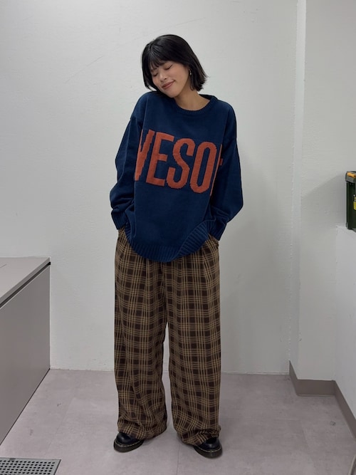 【UNISEX】ジャガードモールロゴニット