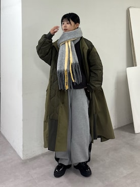 「アイテム（モッズコート）」を使った、たけさきさん（レディース・160cm）の冬コーディネート