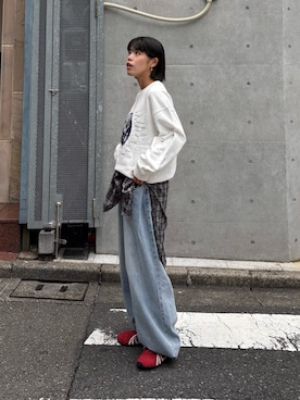 「アイテム（スウェット）」を使った、kkyn78さん（レディース・159cm・20代）の秋コーディネート