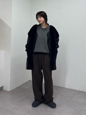 「etsinta（エシンタ）のアイテム」を使った、たけさきさん（レディース・160cm）の冬コーディネート