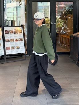 「アイテム（スラックス）」を使った、kkyn78さん（レディース・160cm・20代）の秋コーディネート