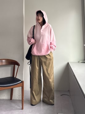 「CIAOPANIC TYPY（チャオパニックティピー）のアイテム（パンツ）」を使った、たけさきさん（レディース・160cm）の春コーディネート