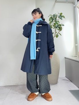 「アイテム（ダッフルコート）」を使った、たけさきさん（レディース・160cm・20代）の冬コーディネート