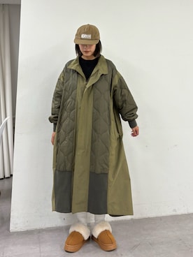 「アイテム（モッズコート）」を使った、たけさきさん（レディース・160cm）の秋コーディネート