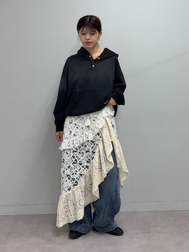 「etsinta（エシンタ）のアイテム」を使った、たけさきさん（レディース・160cm）の冬コーディネート