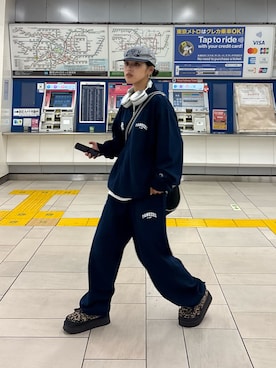 「MLB（メジャーリーグベースボール）のアイテム」を使った、たけさきさん（レディース・160cm）の秋コーディネート