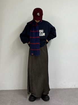 「アイテム（マフラー）」を使った、kkyn78さん（レディース・160cm）の秋コーディネート