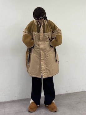 「アイテム（モッズコート）」を使った、たけさきさん（レディース・160cm）の秋コーディネート