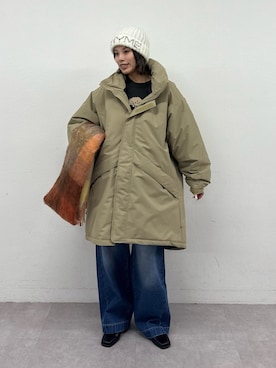 「アイテム（ニットキャップ/ビーニー）」を使った、たけさきさん（レディース・160cm・20代）の冬コーディネート