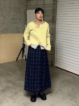 「GEVACO（ゲバコ）のアイテム」を使った、たけさきさん（レディース・160cm）の冬コーディネート