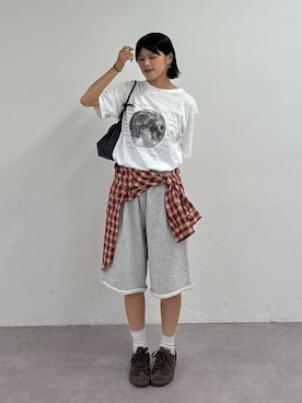 「アイテム（シャツ/ブラウス）」を使った、たけさきさん（レディース・159cm）の夏コーディネート