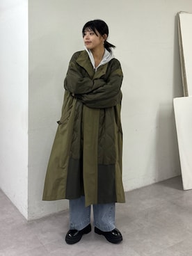 「アイテム（モッズコート）」を使った、たけさきさん（レディース・160cm）の冬コーディネート