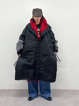 「アイテム（モッズコート）」を使った、たけさきさん（レディース・160cm・20代）の冬コーディネート