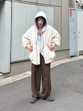 「アイテム（MA-1）」を使った、kkyn78さん（レディース・160cm・20代）の秋コーディネート