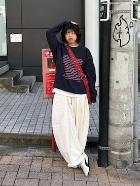 「アイテム（スウェット）」を使った、kkyn78さん（レディース・159cm・20代）の秋コーディネート