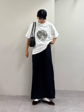 「CIAOPANIC TYPY（チャオパニックティピー）の【S～XL展開】アソート素材フラットミュール（パンプス）」を使った、たけさきさん（レディース・159cm）の秋コーディネート