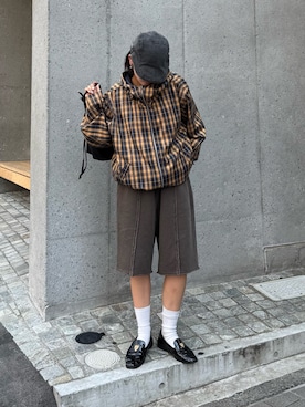 「アイテム（ブルゾン）」を使った、kkyn78さん（レディース・159cm）の夏コーディネート