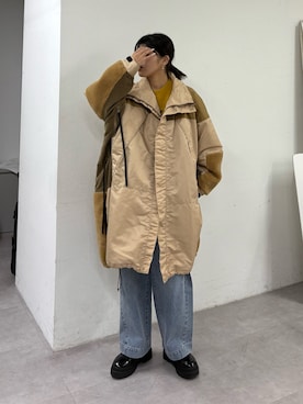 「アイテム（モッズコート）」を使った、たけさきさん（レディース・160cm）の冬コーディネート