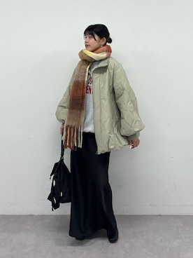 「アイテム（トートバッグ）」を使った、たけさきさん（レディース・160cm・20代）の冬コーディネート