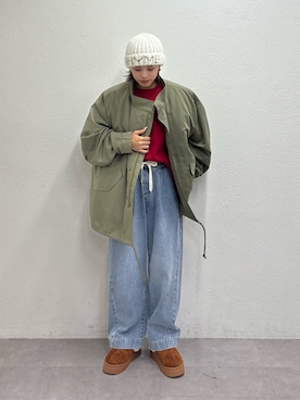 「アイテム（モッズコート）」を使った、たけさきさん（レディース・160cm）の冬コーディネート