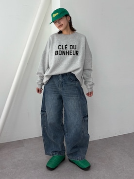 「アイテム（ハット）」を使った、たけさきさん（レディース・160cm）の冬コーディネート