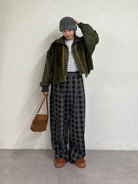 「CIAOPANIC TYPY（チャオパニックティピー）のムートンサンダル（サンダル）」を使った、kkyn78さん（レディース・160cm）の秋コーディネート