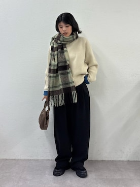 「アイテム（スラックス）」を使った、kkyn78さん（レディース・160cm・20代）の秋コーディネート