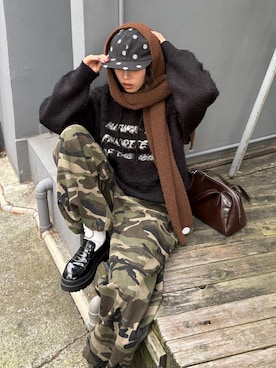 「アイテム（パーカー）」を使った、たけさきさん（レディース・160cm・20代）の秋コーディネート