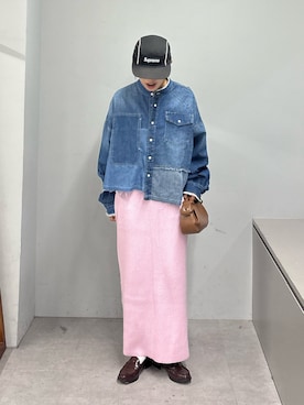 「etsinta（エシンタ）のアイテム」を使った、たけさきさん（レディース・160cm）の冬コーディネート