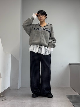 「CIAOPANIC TYPY（チャオパニックティピー）のアイテム（その他パンツ）」を使った、たけさきさん（レディース・160cm）の秋コーディネート