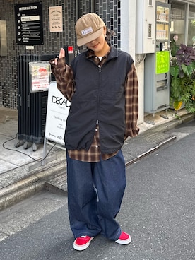 「アイテム（ベスト）」を使った、kkyn78さん（レディース・160cm・20代）の秋コーディネート