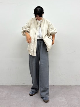 「アイテム（MA-1）」を使った、kkyn78さん（レディース・159cm）の夏コーディネート
