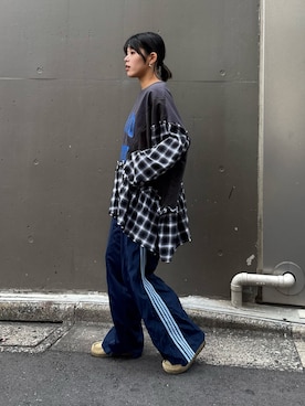 「アイテム（スウェットパンツ）」を使った、たけさきさん（レディース・160cm・20代）の秋コーディネート