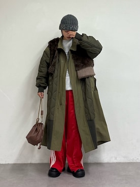 「アイテム（スウェットパンツ）」を使った、kkyn78さん（レディース・160cm）の秋コーディネート