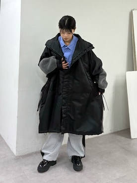 「アイテム（モッズコート）」を使った、たけさきさん（レディース・160cm）の冬コーディネート