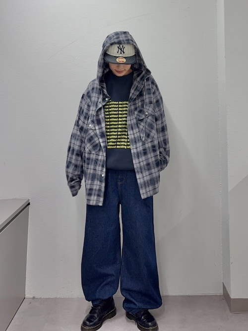 【アヤカ企画】フード付きアソート加工チェックシャツ