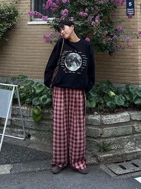 「アイテム（スウェット）」を使った、kkyn78さん（レディース・159cm）の秋コーディネート