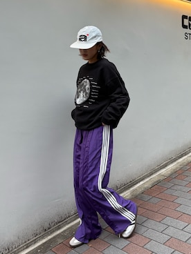 「アイテム（スウェットパンツ）」を使った、たけさきさん（レディース・160cm・20代）の秋コーディネート