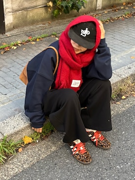 「アイテム（マフラー）」を使った、kkyn78さん（レディース・160cm）の秋コーディネート