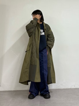 「アイテム（スウェットパンツ）」を使った、kkyn78さん（レディース・160cm）の秋コーディネート