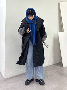 「アイテム（モッズコート）」を使った、たけさきさん（レディース・160cm）の冬コーディネート