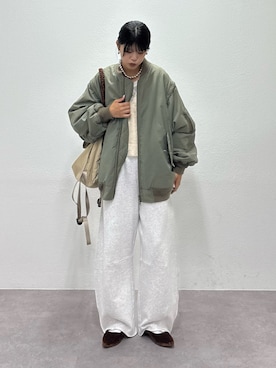 「アイテム（MA-1）」を使った、kkyn78さん（レディース・160cm・20代）の秋コーディネート