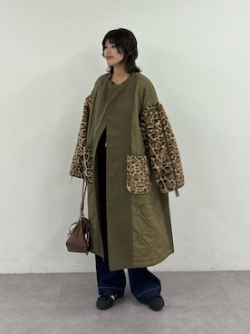 「etsinta（エシンタ）のアイテム」を使った、たけさきさん（レディース・160cm）の冬コーディネート