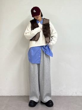 「アイテム（ベスト）」を使った、kkyn78さん（レディース・160cm・20代）の秋コーディネート