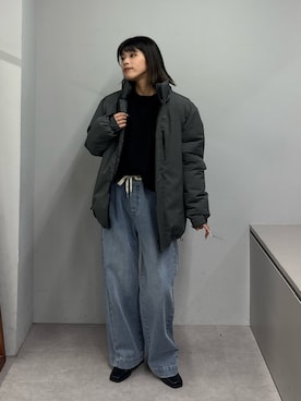 「CIAOPANIC TYPY（チャオパニックティピー）のアイテム（ダウンジャケット/コート）」を使った、たけさきさん（レディース・160cm）の冬コーディネート