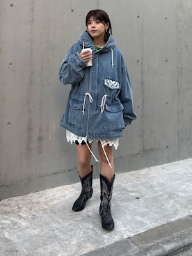 「CIAOPANIC TYPY（チャオパニックティピー）のアイテム（その他アウター）」を使った、たけさきさん（レディース・160cm）の冬コーディネート