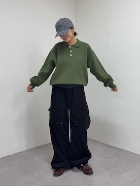 「CIAOPANIC TYPY（チャオパニックティピー）のアイテム（パンツ）」を使った、たけさきさん（レディース・160cm）の冬コーディネート