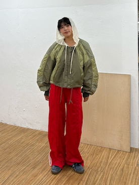 「アイテム（ブルゾン）」を使った、kkyn78さん（レディース・159cm）の夏コーディネート