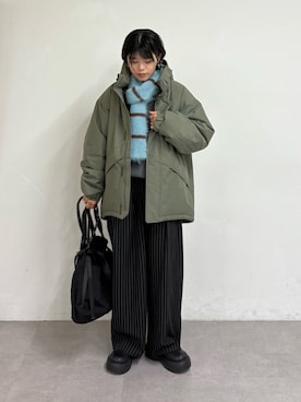 「アイテム（ダウンジャケット/コート）」を使った、kkyn78さん（レディース・160cm・20代）の秋コーディネート