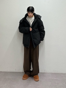 「着回しコーデ」｜たけさきさん（レディース・160cm）の冬コーディネート